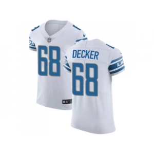 Nike Detroit Lions #68 Taylor Decker White Men Stitched NFL Vapor Untouchable Elite Jersey