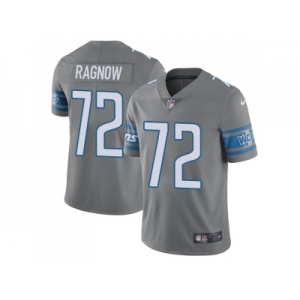 Nike Detroit Lions #72 Frank Ragnow Men Rush Vapor Untouchable Steel Elite NFL Jersey