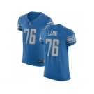 Nike Detroit Lions #76 T.J. Lang Blue Team Color Men Stitched NFL Vapor Untouchable Elite Jersey