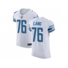 Nike Detroit Lions #76 T.J. Lang White Men Stitched NFL Vapor Untouchable Elite Jersey