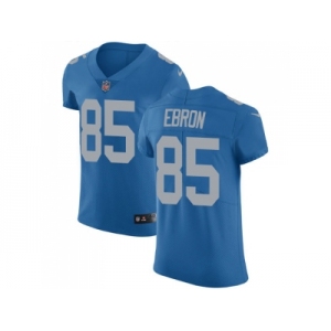 Nike Detroit Lions #85 Eric Ebron Blue Throwback Men Stitched NFL Vapor Untouchable Elite Jerse