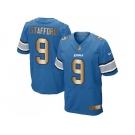 Nike Detroit Lions #9 Matthew Stafford Blue Team Color Men's Stitched NFL Elite Gold Jersey