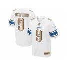 Nike Detroit Lions #9 Matthew Stafford White Men's Stitched NFL Elite Gold Jersey