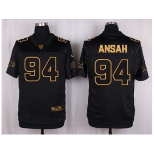 Nike Detroit Lions #94 Ziggy Ansah Black Pro Line Gold Collection Jersey[Elite]