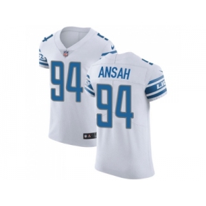 Nike Detroit Lions #94 Ziggy Ansah White Men Stitched NFL Vapor Untouchable Elite Jersey