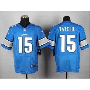 nike nfl jerseys detroit lions #15 tateiii blue[Elite]