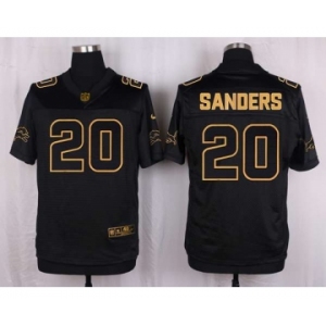 nike nfl jerseys detroit lions #20 sanders black gold collection[Elite]