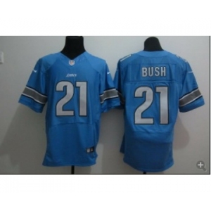 nike nfl jerseys detroit lions #21 bush blue[Elite]