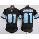 nike nfl jerseys detroit lions #81 calvin johnson black[Elite]