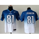 nike nfl jerseys detroit lions #81 calvin johnson blue-white[Elite drift fashion][second version]