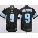 nike nfl jerseys detroit lions #9 stafford black[Elite]