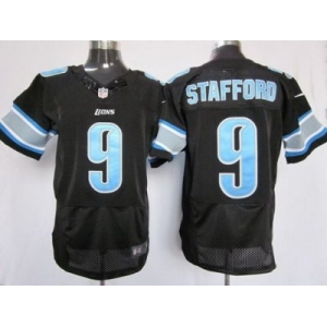 nike nfl jerseys detroit lions #9 stafford black[Elite]