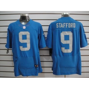 nike nfl jerseys detroit lions #9 stafford blue(Elite throwback)