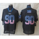 nike nfl jerseys detroit lions #90 ndamukong suh black[Elite USA flag fashion]