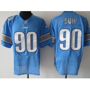 nike nfl jerseys detroit lions #90 ndamukong suh blue[elite]