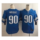 nike nfl jerseys detroit lions #90 wright blue[Elite][wright]