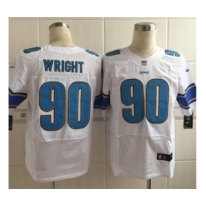 nike nfl jerseys detroit lions #90 wright white[Elite][wright]