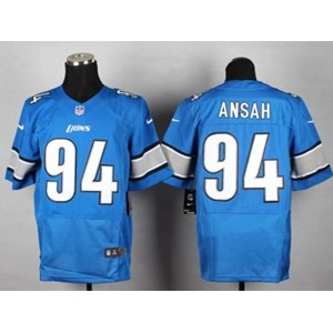 nike nfl jerseys detroit lions #94 ansah blue[Elite]