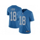 Men Nike Detroit Lions #18 Jeff Locke Blue Alternate Vapor Untouchable Limited Player NFL Jersey