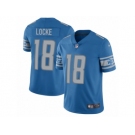 Men Nike Detroit Lions #18 Jeff Locke Blue Team Color Vapor Untouchable Limited Player NFL Jersey