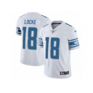 Men Nike Detroit Lions #18 Jeff Locke White Vapor Untouchable Limited Player NFL Jersey