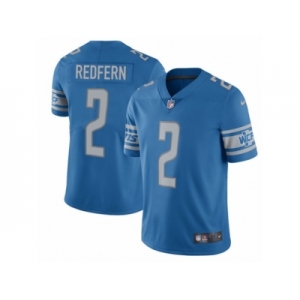 Men Nike Detroit Lions #2 Kasey Redfern Blue Team Color Vapor Untouchable Limited Player NFL Jersey