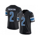 Men Nike Detroit Lions #2 Kasey Redfern Limited Black Rush Vapor Untouchable NFL Jersey