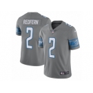 Men Nike Detroit Lions #2 Kasey Redfern Limited Steel Rush Vapor Untouchable NFL Jersey