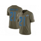 Men Nike Detroit Lions #21 Ameer Abdullah Limited Olive 2017 Salute to Service NFL Jersey