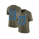 Men Nike Detroit Lions #23 Darius Slay Limited Olive 2017 Salute to Service NFL Jersey