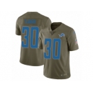 Men Nike Detroit Lions #30 Teez Tabor Limited Olive 2017 Salute to Service NFL Jersey