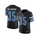 Men Nike Detroit Lions #35 Miles Killebrew Limited Black Rush Vapor Untouchable NFL Jersey