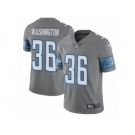 Men Nike Detroit Lions #36 Dwayne Washington Limited Steel Rush Vapor Untouchable NFL Jersey