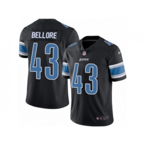 Men Nike Detroit Lions #43 Nick Bellore Limited Black Rush Vapor Untouchable NFL Jersey