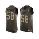 Men Nike Detroit Lions #58 Paul Worrilow Limited Green Salute to Service Tank Top NFL Jersey