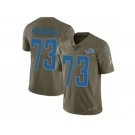 Men Nike Detroit Lions #73 Greg Robinson Limited Olive 2017 Salute to Service NFL Jersey