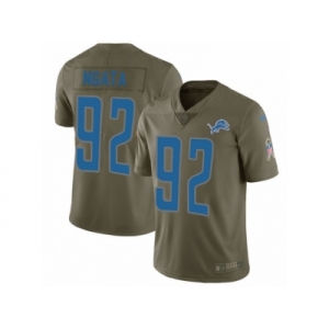 Men Nike Detroit Lions #92 Haloti Ngata Limited Olive 2017 Salute to Service NFL Jersey
