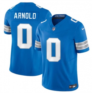 Men's Detroit Lions #0 Terrion Arnold New Blue 2024 Draft F.U.S.E. Vapor Limited Football Stitched Jersey