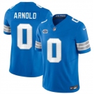 Men's Detroit Lions #0 Terrion Arnold New Blue 2024 With Dradt Patch F.U.S.E. Vapor Limited Stitched Jersey