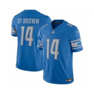 Men's Detroit Lions #14 Amon-Ra St. Brown Blue 2023 F.U.S.E. Vapor Untouchable Limited Stitched Jersey