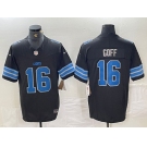 Men's Detroit Lions #16 Jared Goff Black 2024 F.U.S.E. 2nd Alternate Vapor Limited Football Stitched Jersey