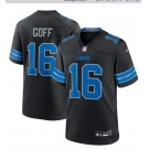 Men's Detroit Lions #16 Jared Goff Nike 2024 Black 2nd Alternate Limited Jersey