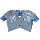 Men's Detroit Lions #20 Barry Sanders Gray 2023 F.U.S.E. Vapor Untouchable Limited Football Stitched Jersey