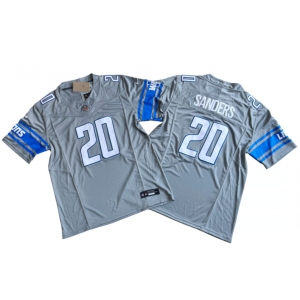 Men's Detroit Lions #20 Barry Sanders Gray 2023 F.U.S.E. Vapor Untouchable Limited Football Stitched Jersey