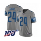 Men's Detroit Lions #24 Andrew Adams Limited Gray Inverted Legend 100th Season Football Jersey