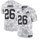 Men's Detroit Lions #26 Jahmyr Gibbs 2024 F.U.S.E Arctic Camo Salute To Service Limited Stitched Football Jersey