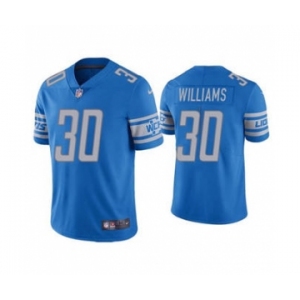 Men's Detroit Lions #30 Jamaal Williams Blue Vapor Untouchable Limited Stitched Jersey