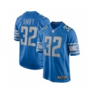 Men's Detroit Lions #32 D'Andre Swift Blue Stitched Football Jersey