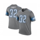 Men's Detroit Lions #32 D'Andre Swift Gray Stitched Football Jersey