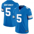 Men's Detroit Lions #5 David Montgomery Blue 2024 F.U.S.E. Vapor Limited Stitched Jersey